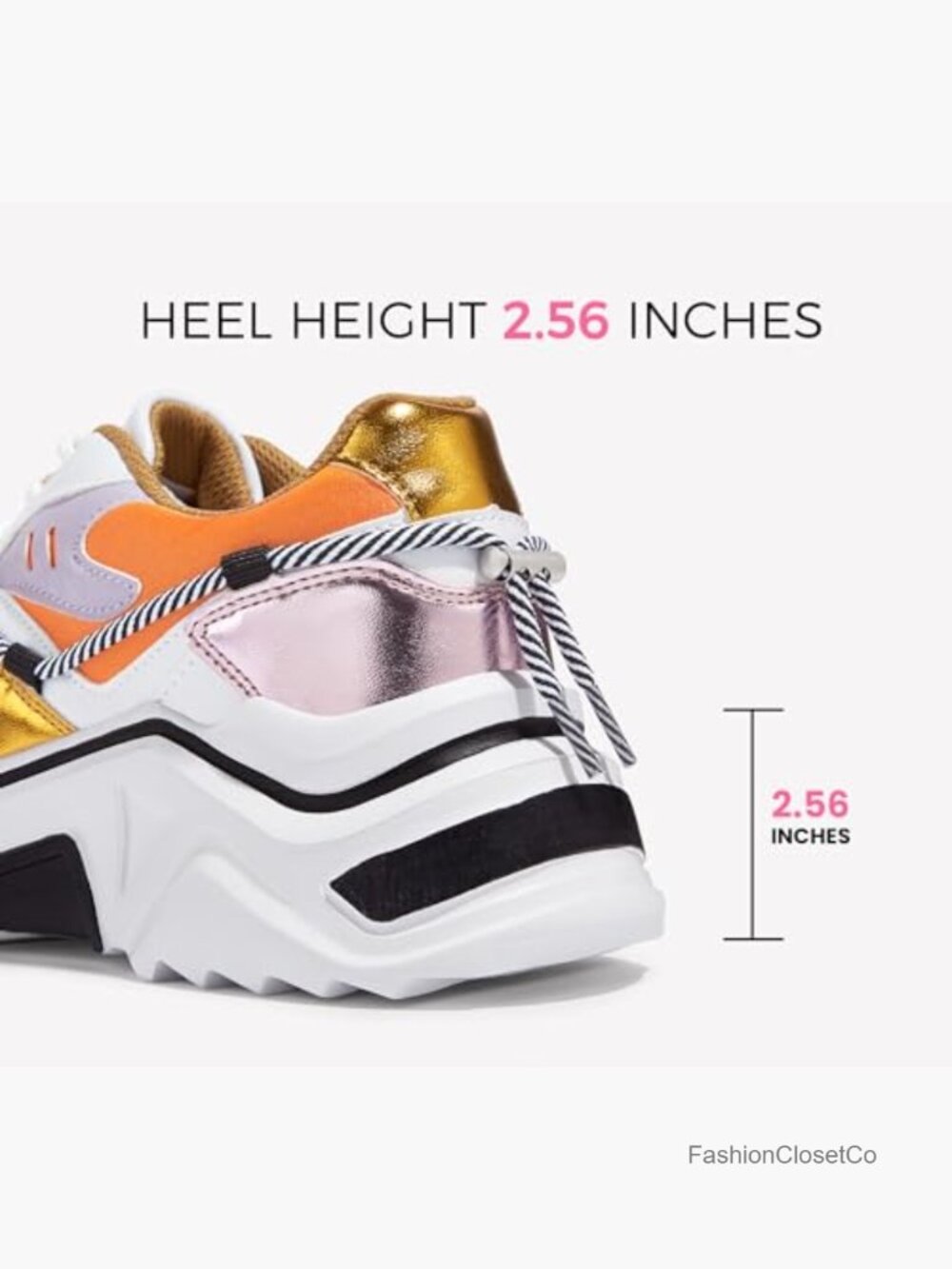 Chunky Platform Fashion Sneakers Retro Colorblock Lightweight Walking Shoes - Picture 4 of 7